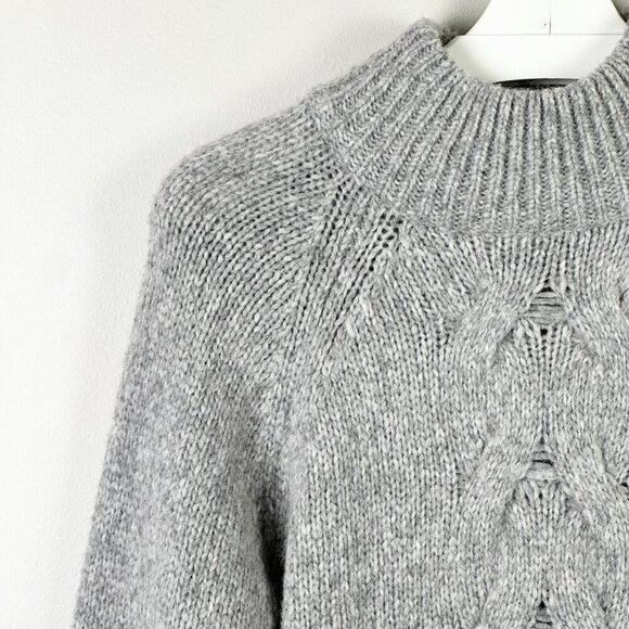 White & Warren Alpaca Wool Blend Mock Neck Sweater - Picture 3 of 8